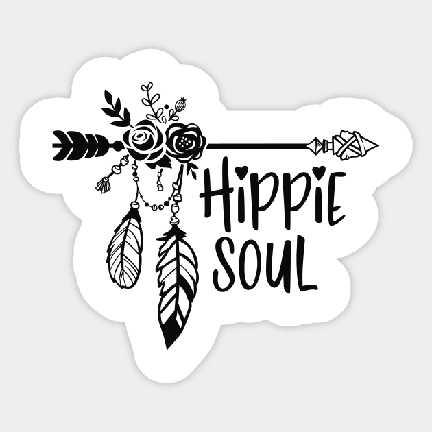 Hippie Soul Sticker by Ombre Dreams